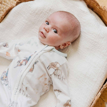 Boone Zip-Up Footie Pajama