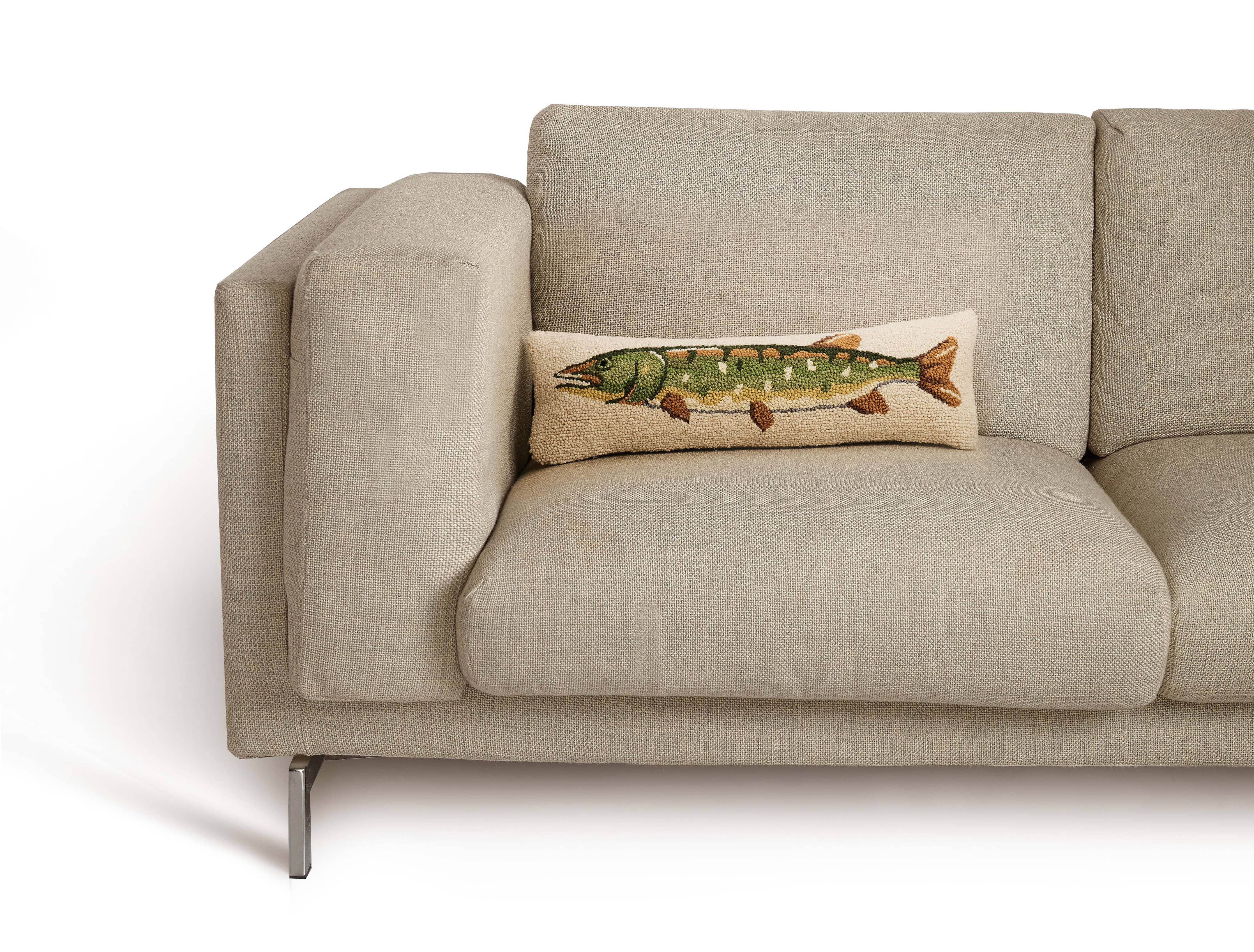 Northern Pike Fish Art Hook Pillow