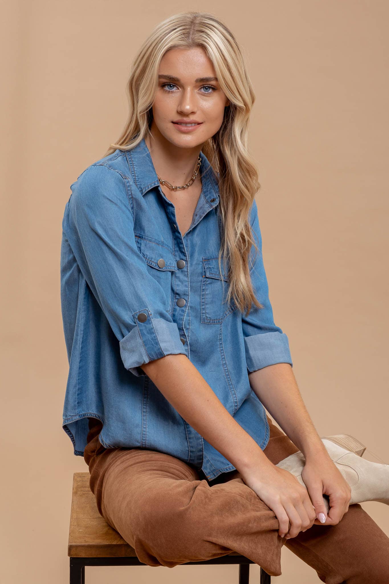 Dolly Denim Western Shirt