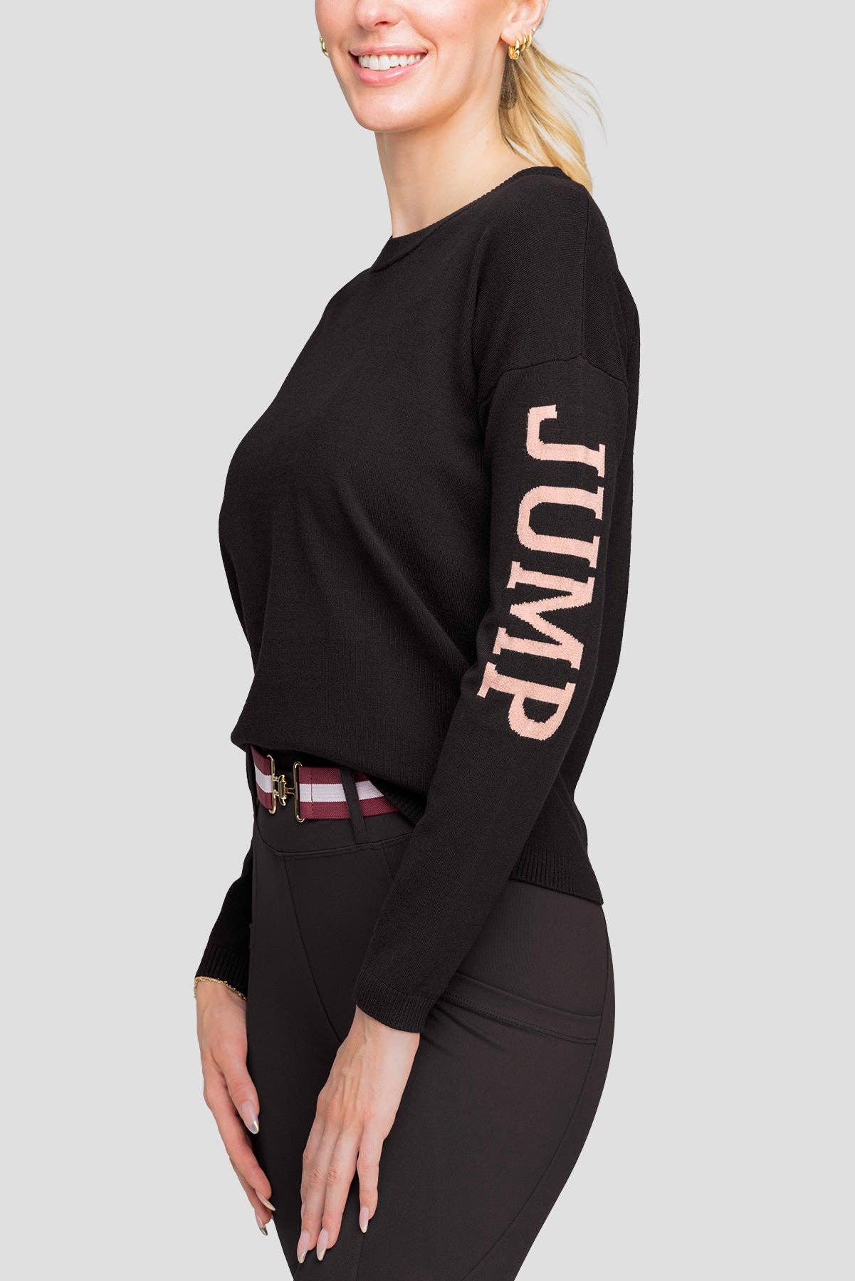 Black Rose Crewneck "Jump" Sweater