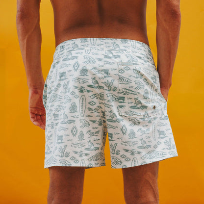 Sendero Southwest Waves Barton Boardshorts