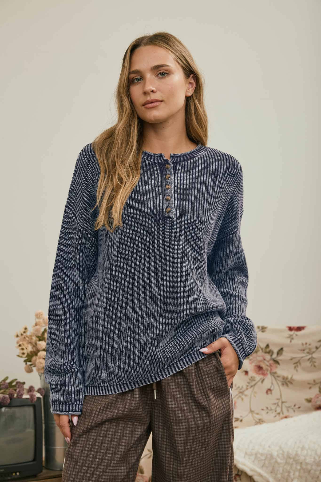 The Worn West Henley Indigo