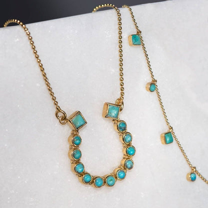 Keepsake Turquoise Necklace, Gold