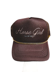 Horse Girl Life Hat, Brown