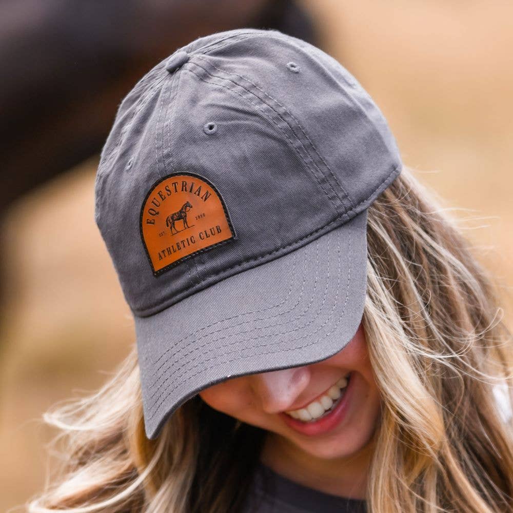 Equestrian Athletic Club Hat, Charcoal Grey