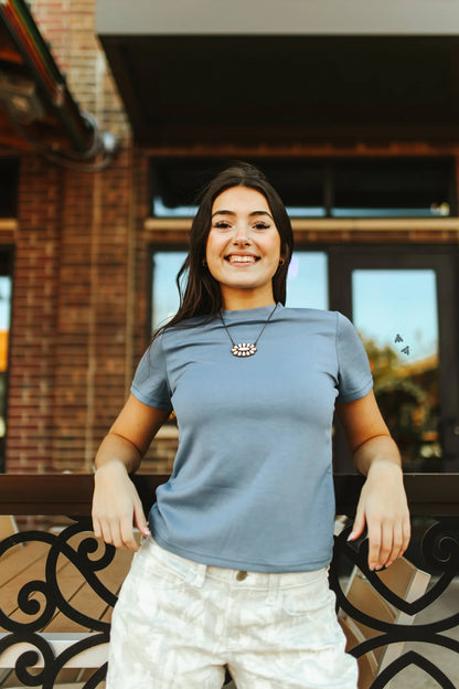 Cloud Basic Snug Tee, Denim