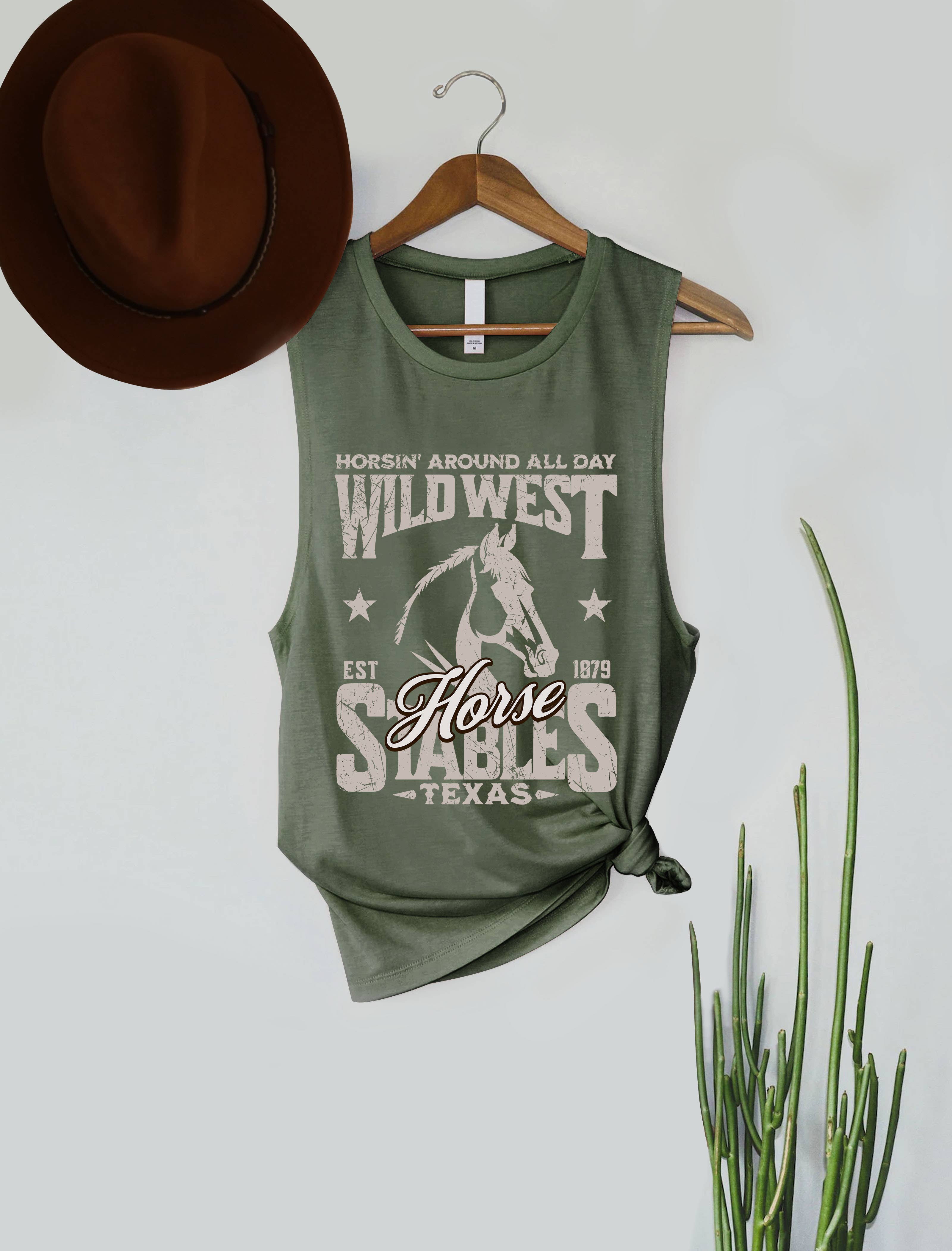 Wild West Horse Stables Texas, Military Green