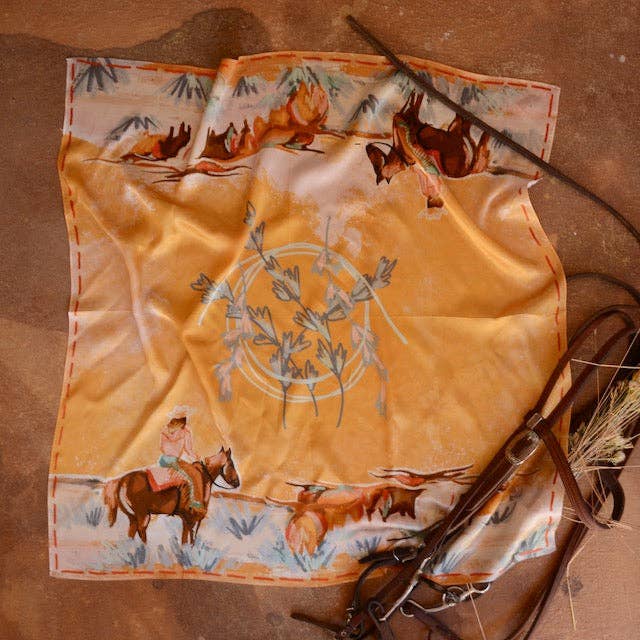 Longhorn Open Range Silk Wild Rag