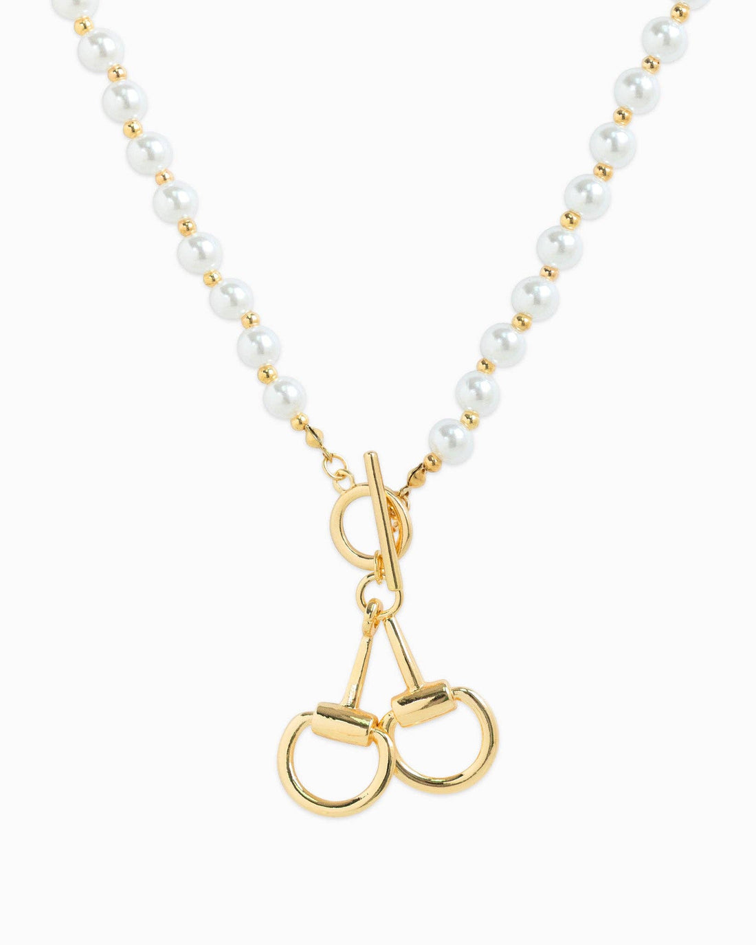 Pearls &amp; Bridles Necklace, Gold
