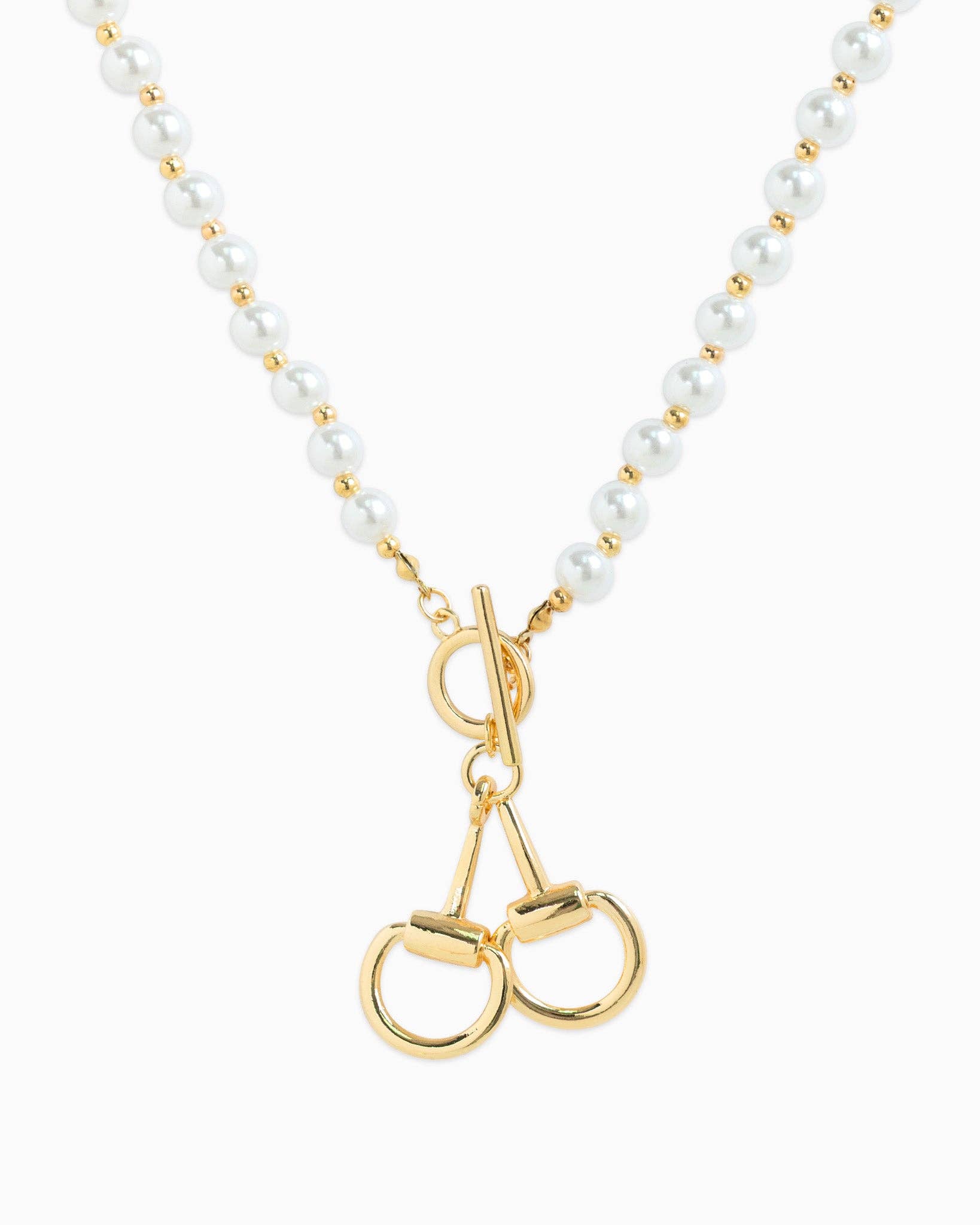 Pearls &amp; Bridles Necklace, Gold