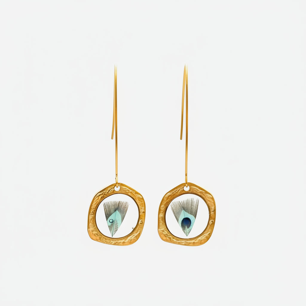 Blue Quill Earrings