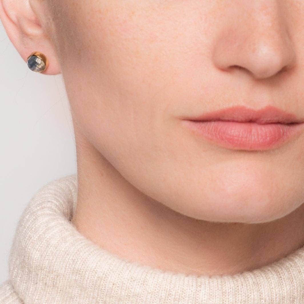 Crystal Gemstone Stud Earrings