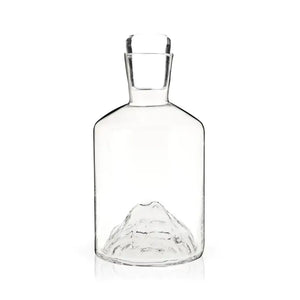 Pacific Northwest Mountain Themed Crystal Liquor Decanter