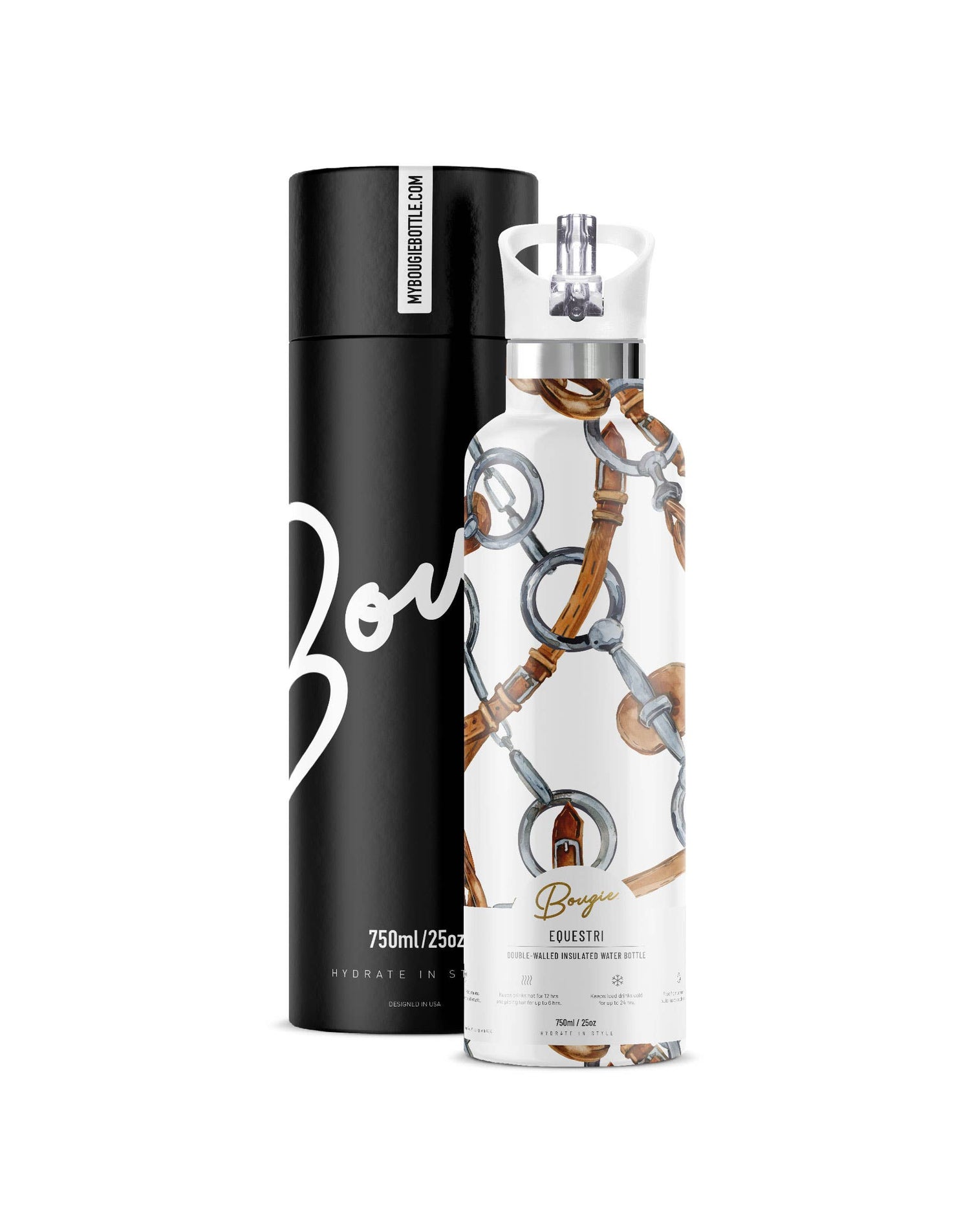 EQUESTRI 25 oz Insulated Water Bottle Flip&
