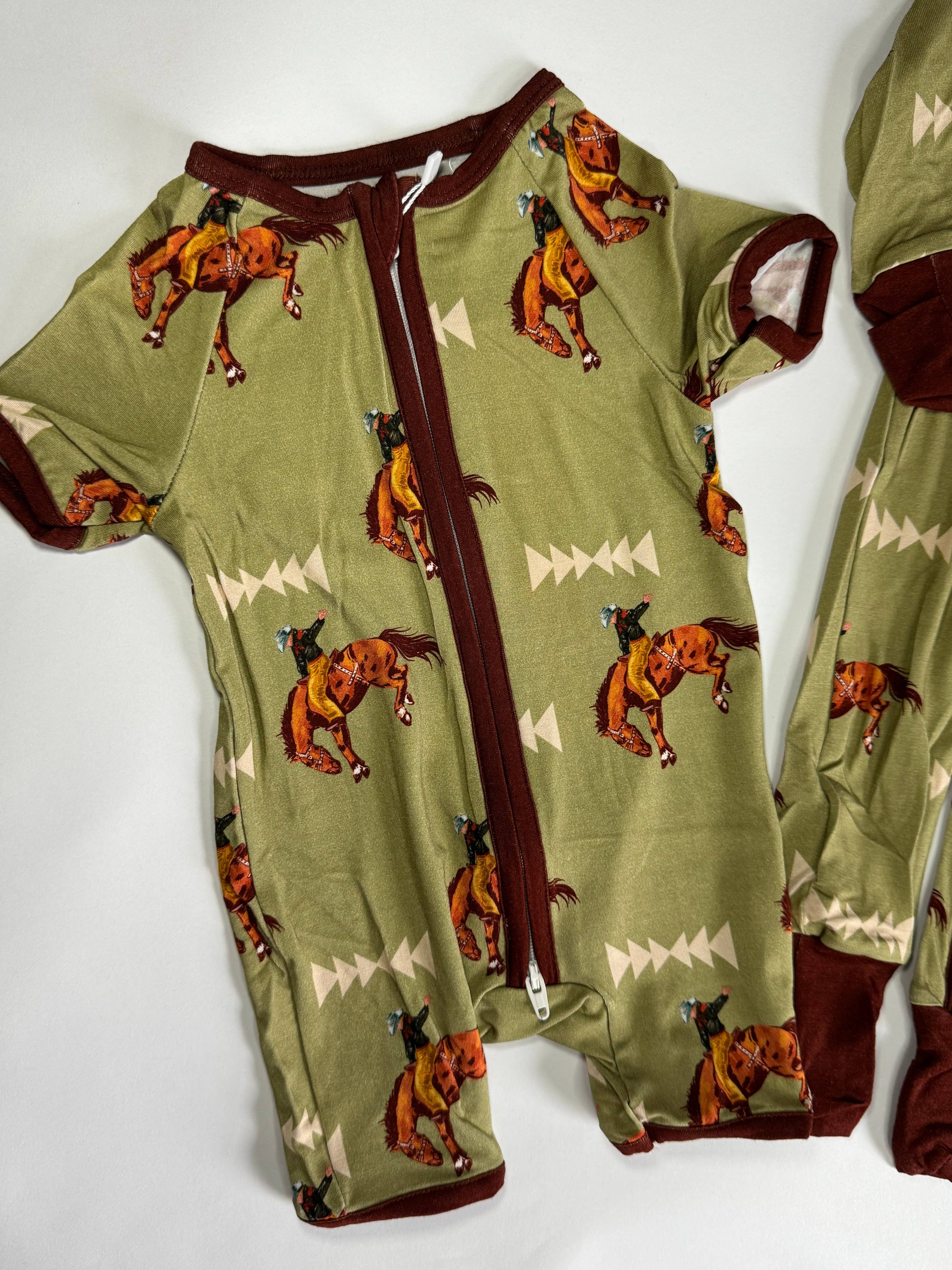 Bucking Bronco Shortie Romper