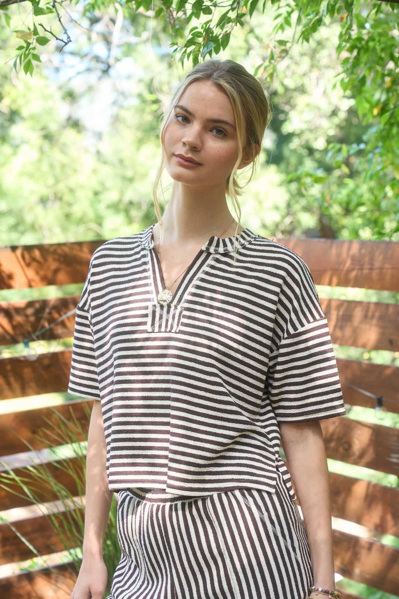 Saddleback Stripe Top
