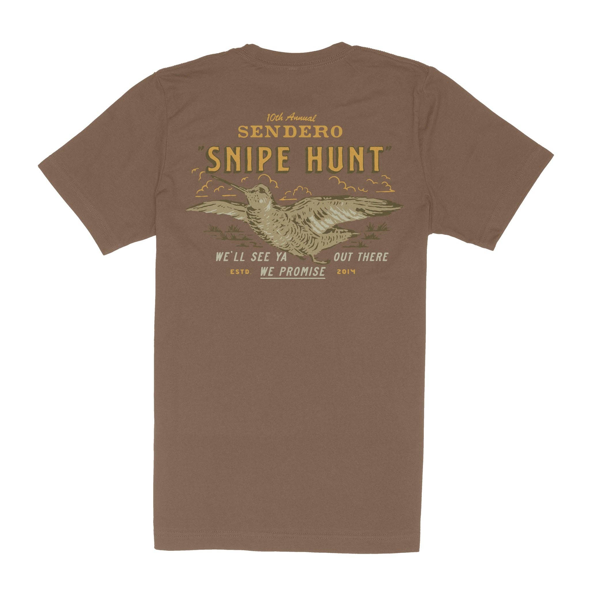 Snipe Hunt T-Shirt, Light Brown