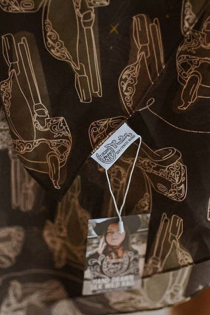 Western Saddle Cowgirl Silk Wild Rag