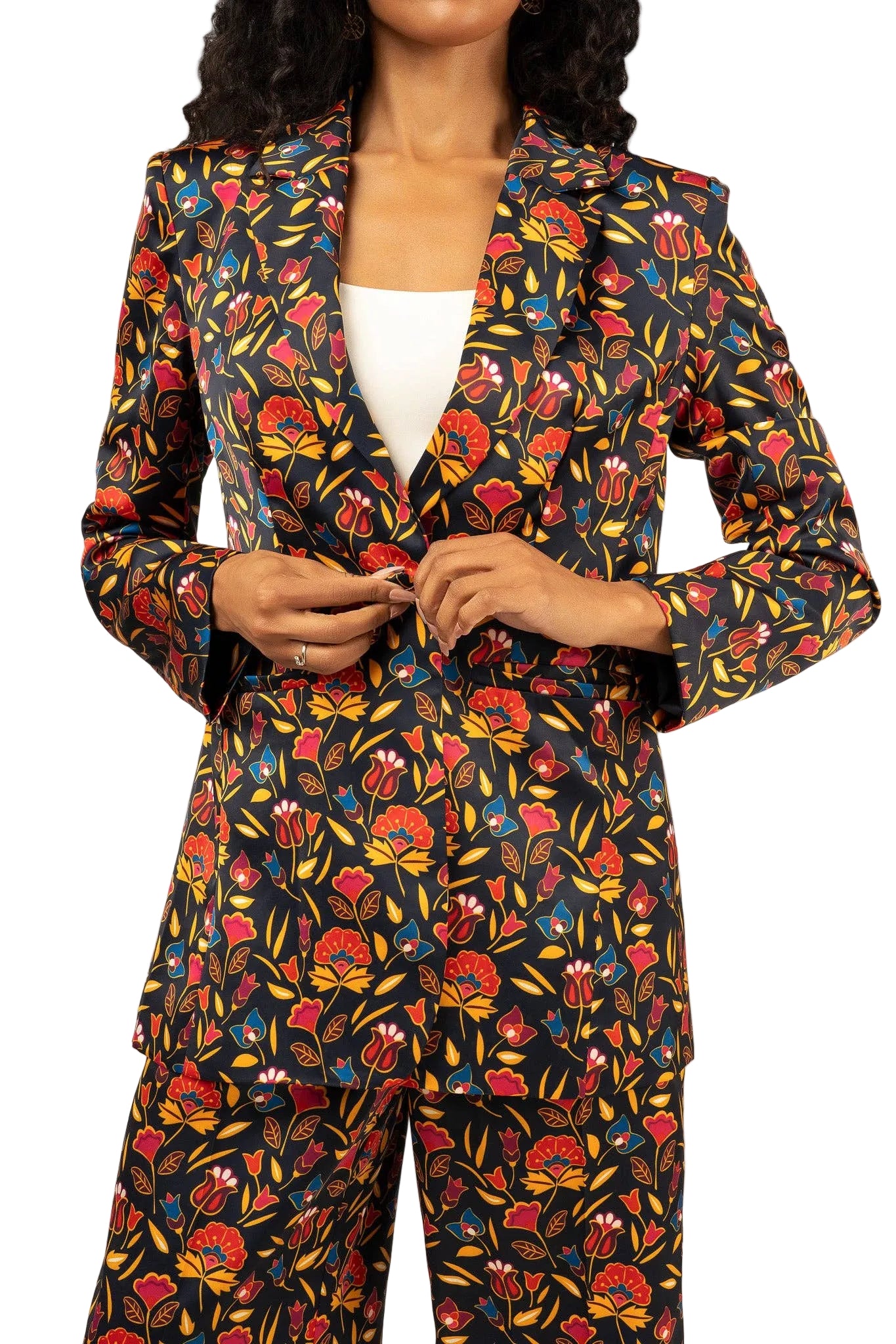 Mountain Crow Floral Suit Blazer