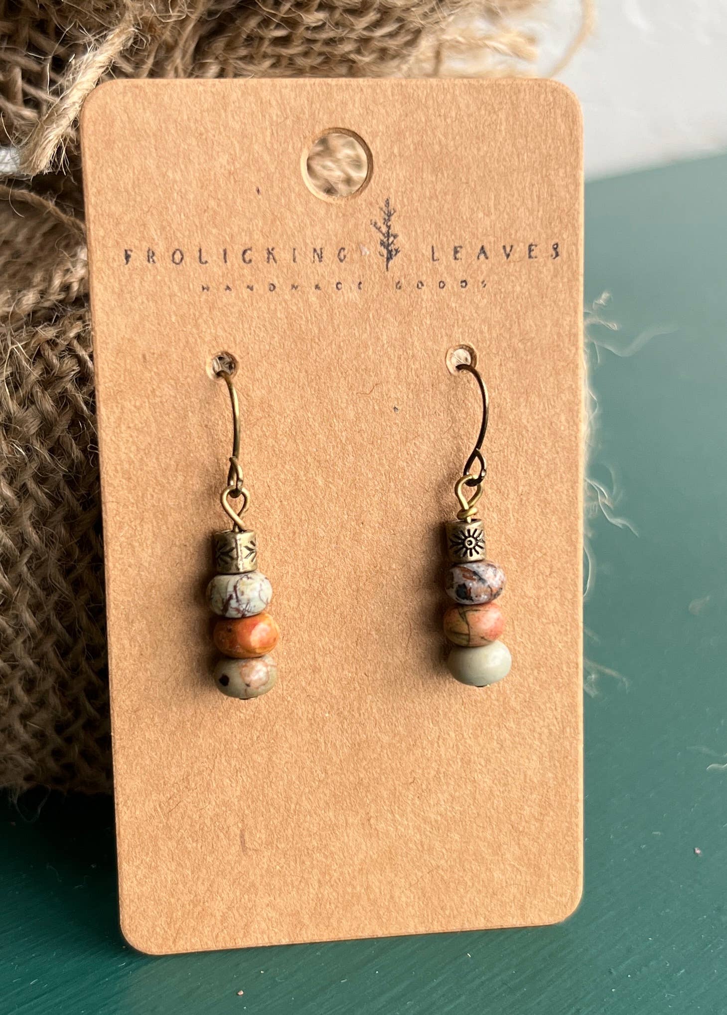 Sunset Ridge Beaded Jasper Earrings