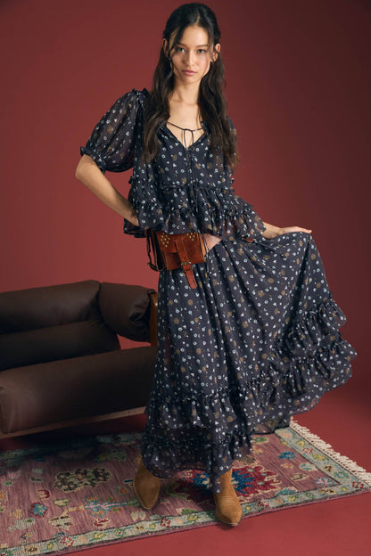 The Midnight Bloom Blouse