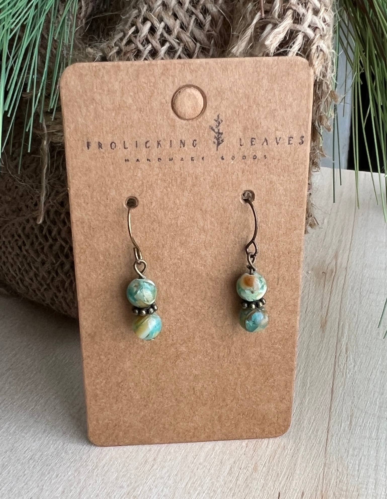 Imperial Jasper & Bronze Earrings