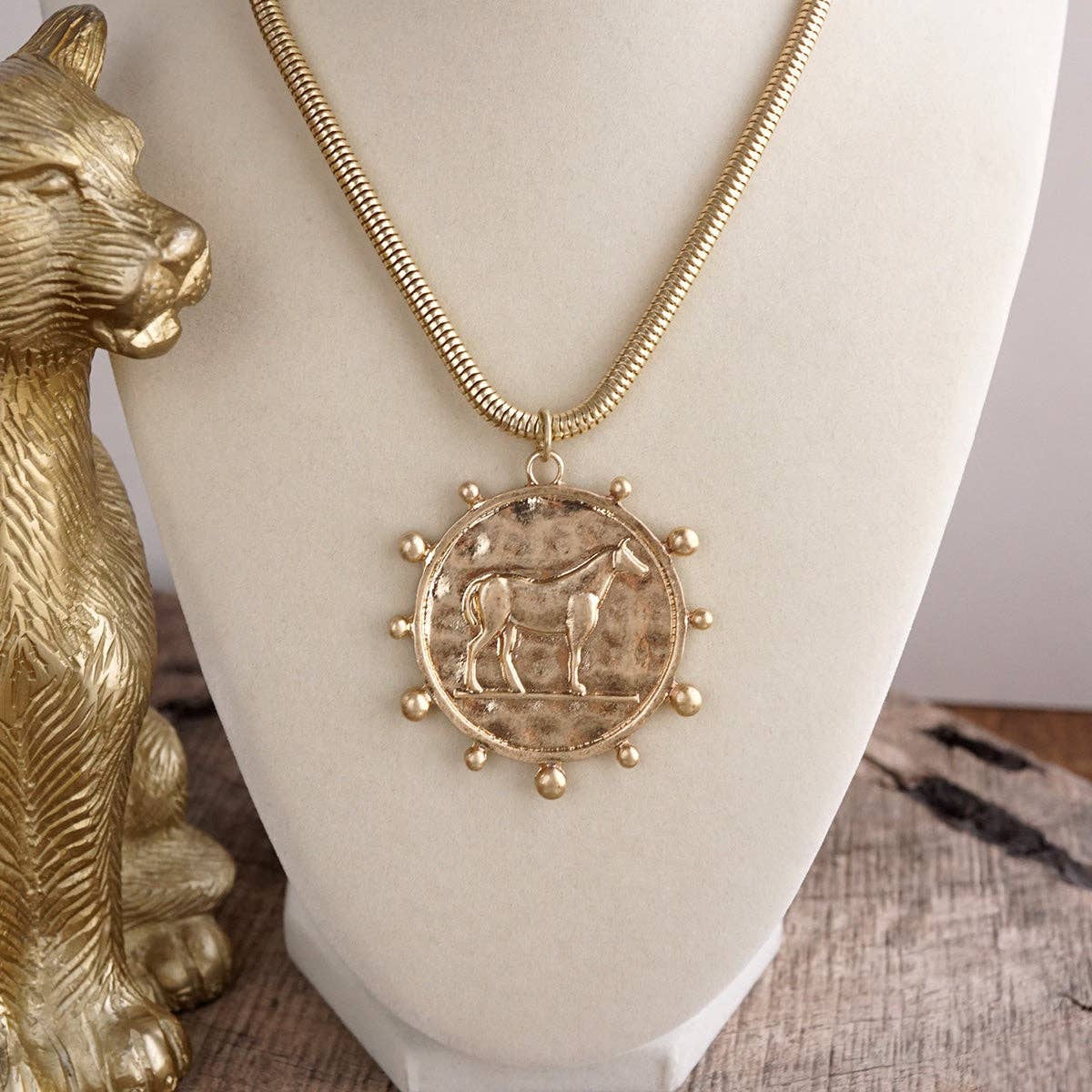 The Golden Heritage Horse Necklace