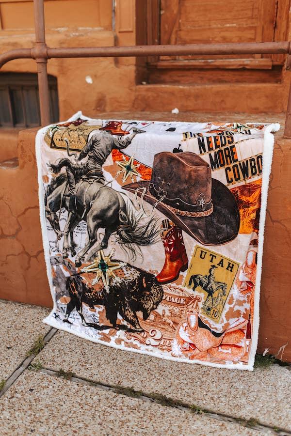 cowboy themed blanket