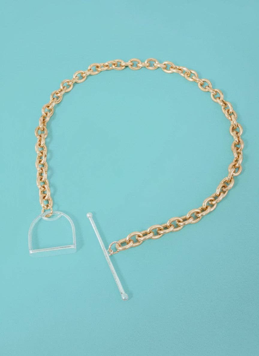 Stirrup &amp; Gold Necklace