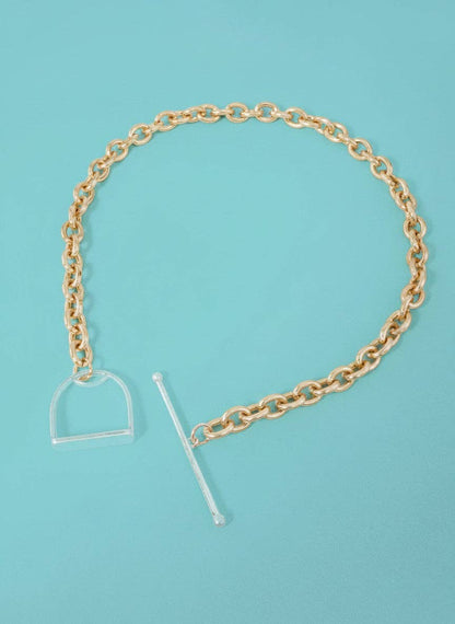 Stirrup &amp; Gold Necklace