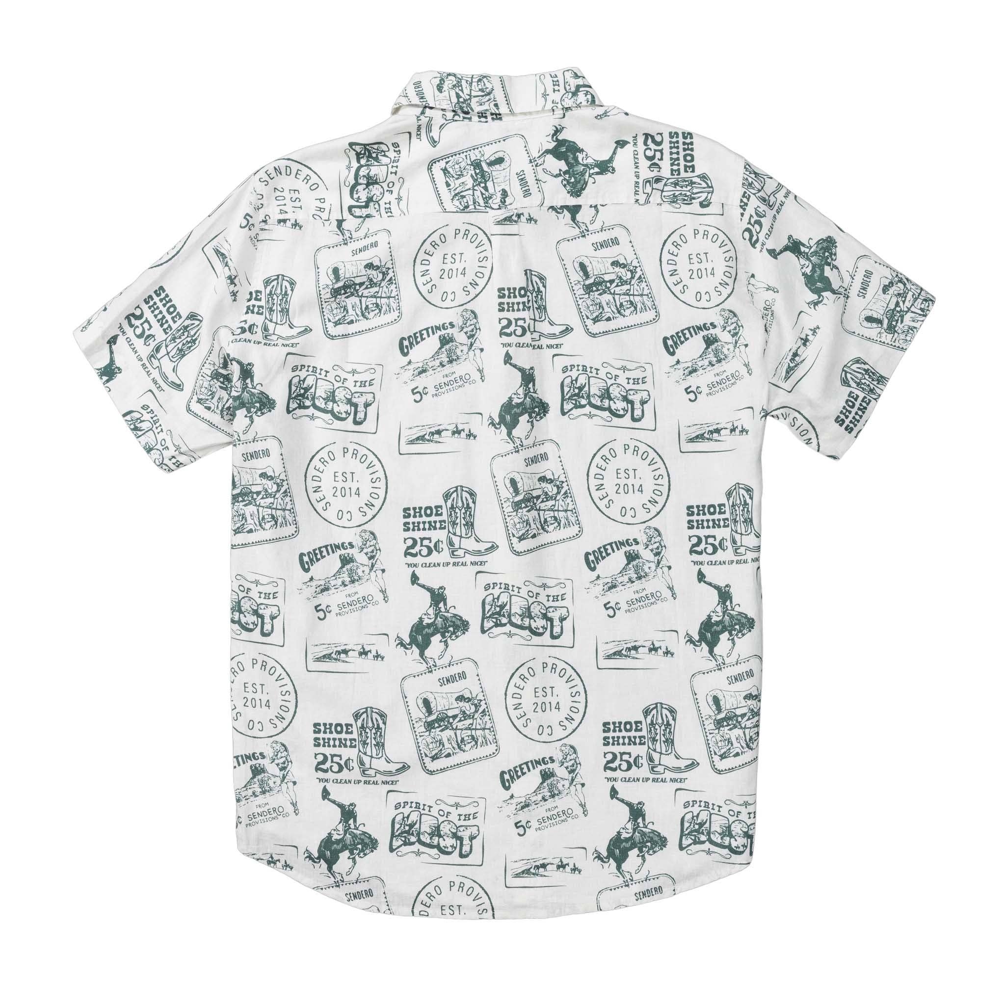 City Slicker Button Up Short Sleeve, Postcard