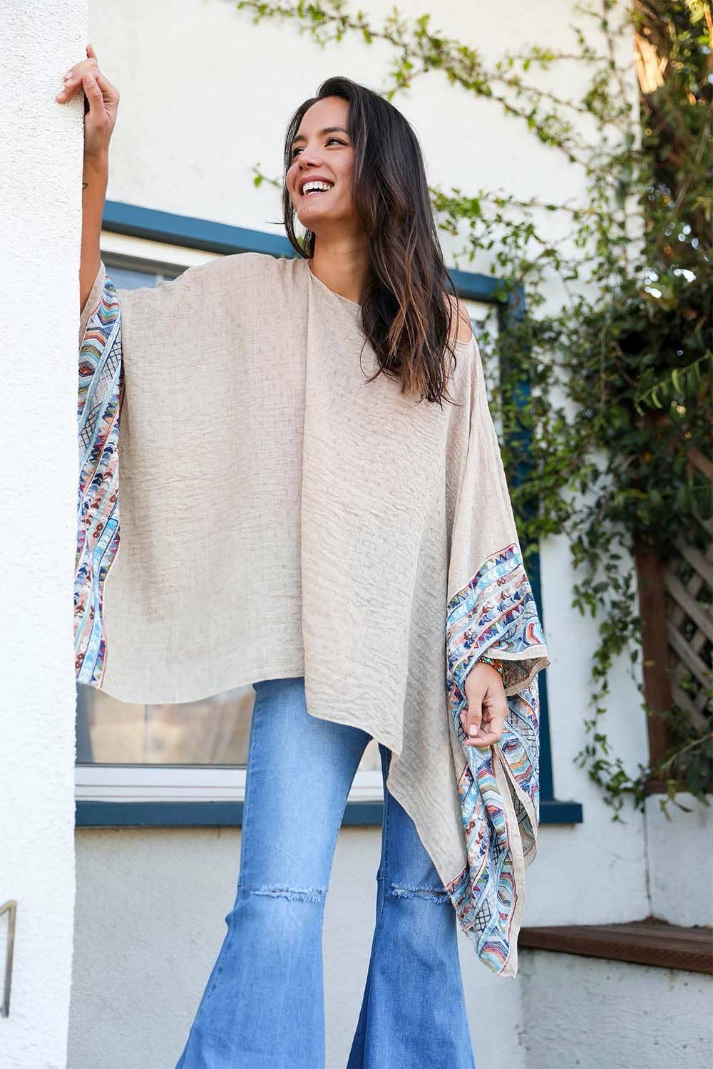 Tallulah Embroidered Poncho