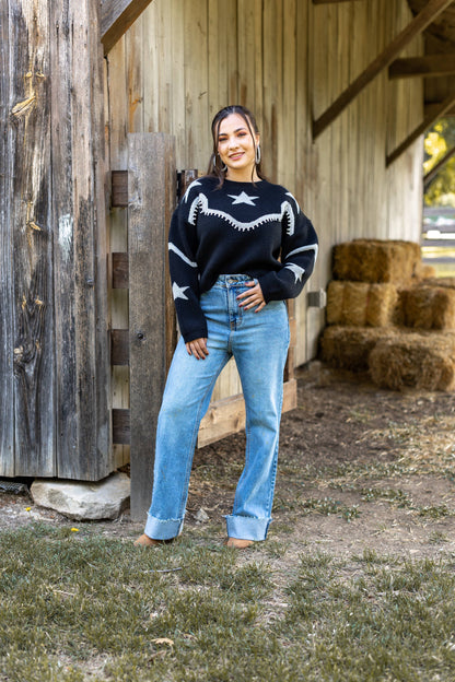 Rhinestone Wrangler Sweater
