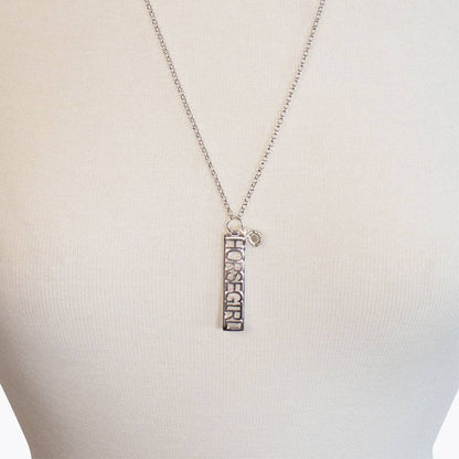 Horse Girl Dog Tag Necklace
