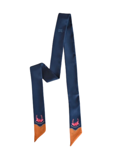 Rodeo Rose Cowgirl Twilly – Midnight Blue
