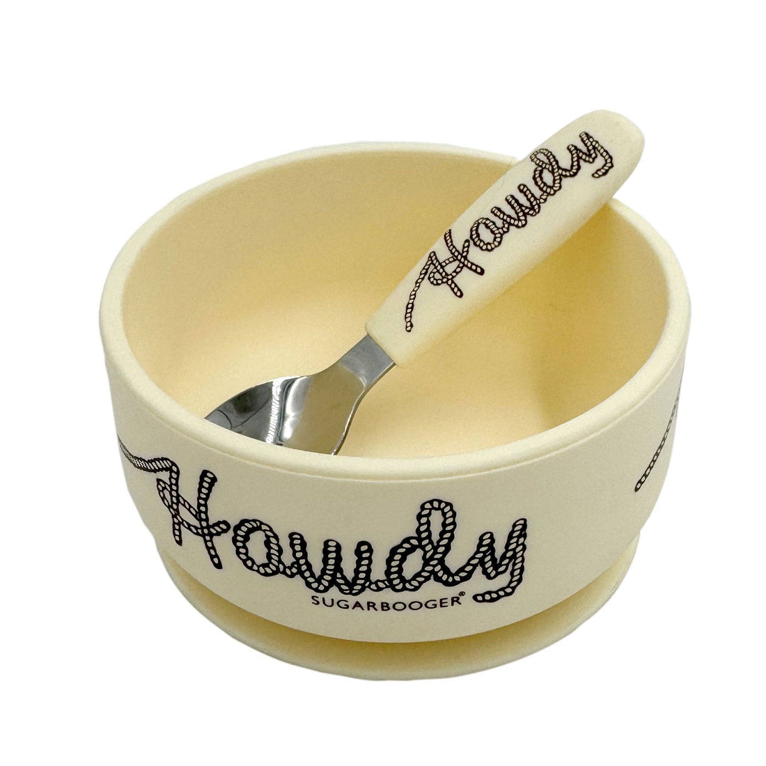 Howdy Fresh &amp; Messy Silicone Suction Bowl &amp; Spoon Set