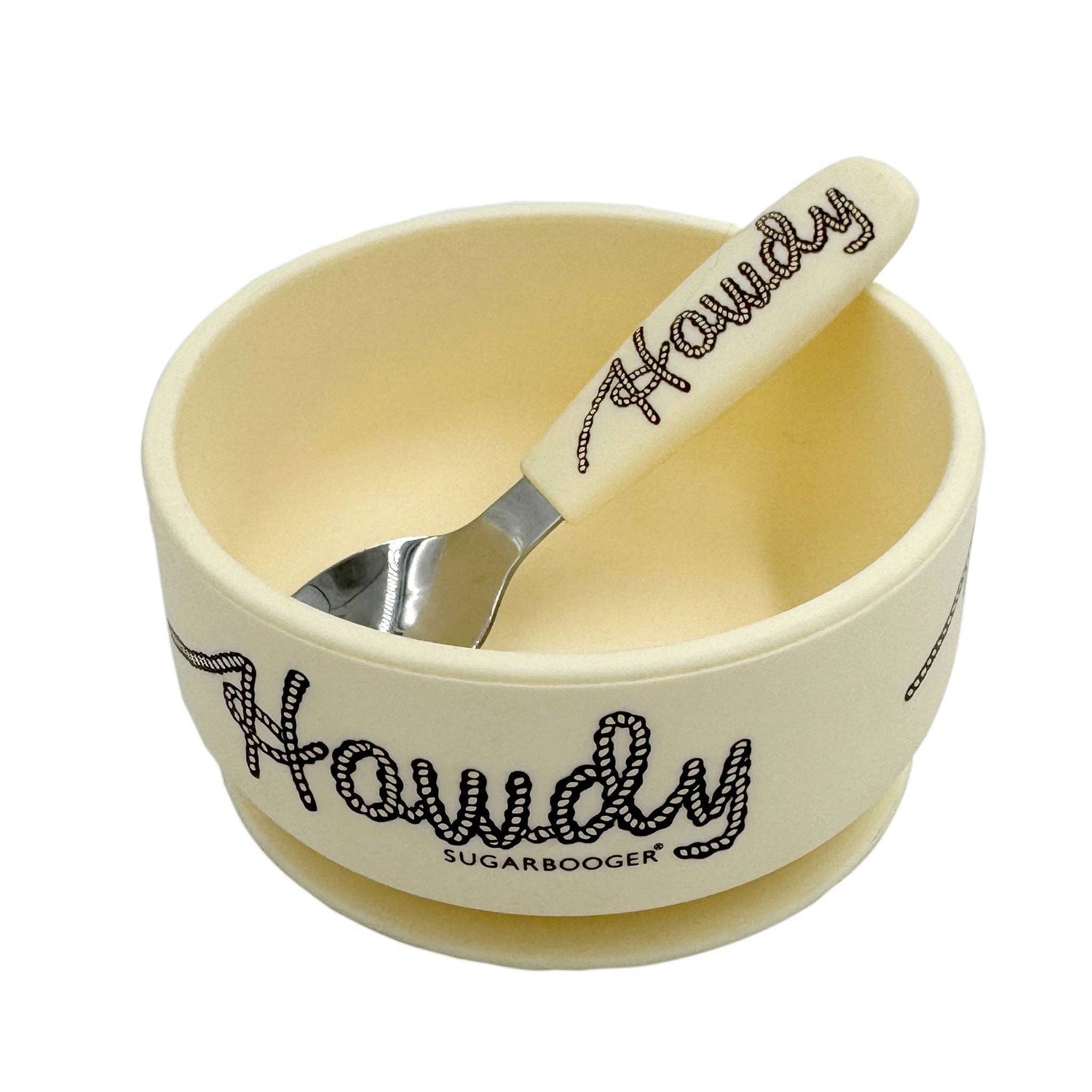 Howdy Fresh &amp; Messy Silicone Suction Bowl &amp; Spoon Set