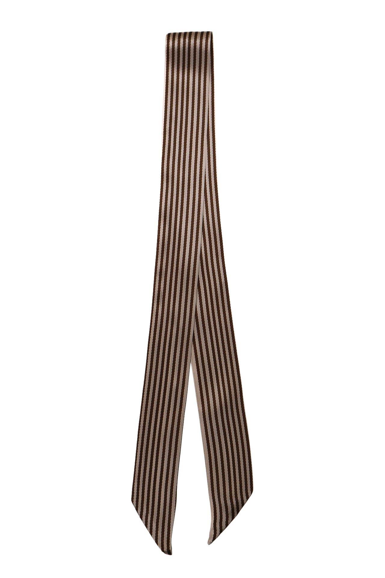 Saddle Stripe Silk Twilly