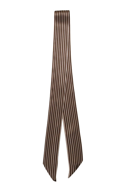 Saddle Stripe Silk Twilly