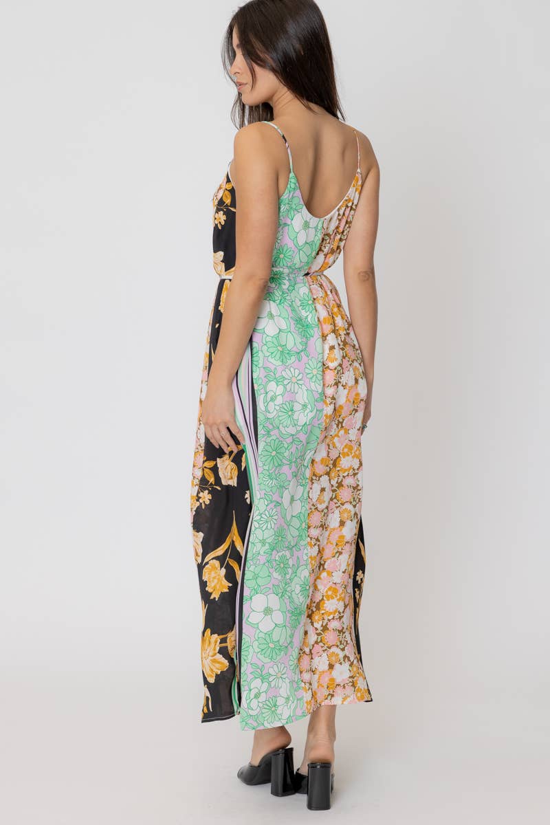 Multi Print Cami Maxi Dress