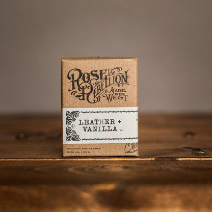 Leather + Vanilla 2 oz. - Drifter Candle