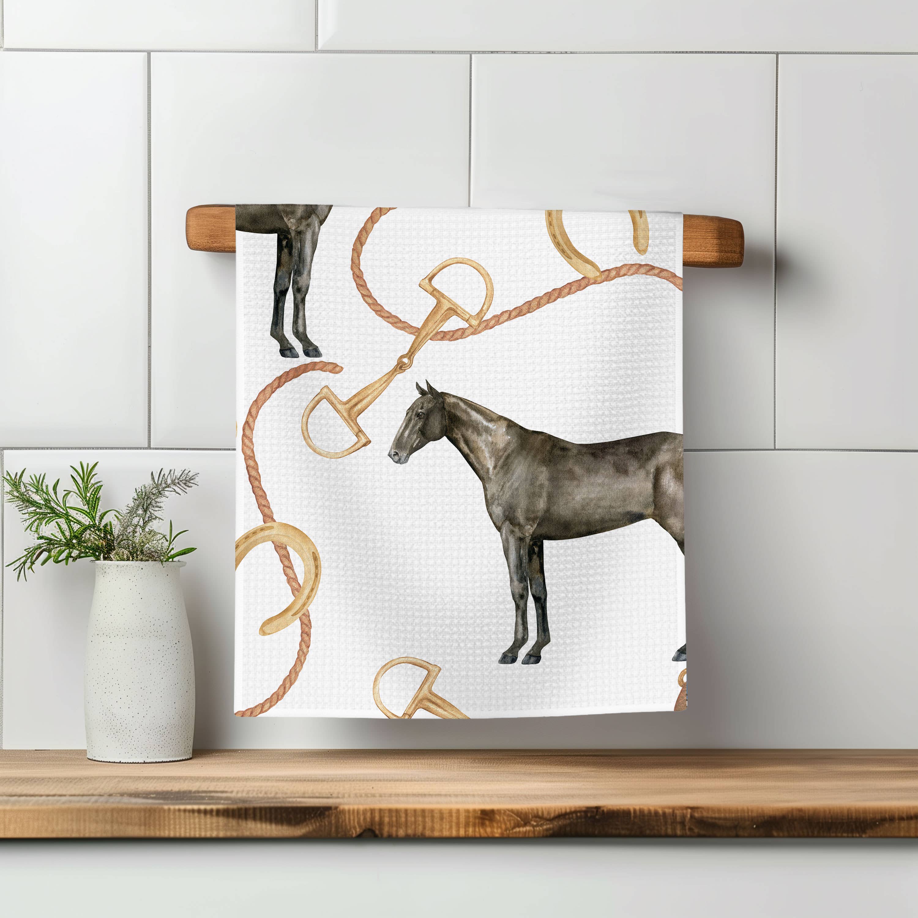 Bridle & Bit Tea Towel