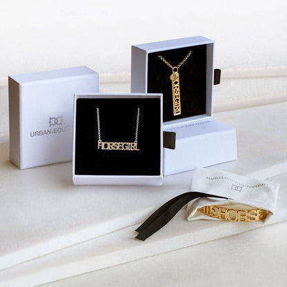 Horse Girl Dog Tag Necklace