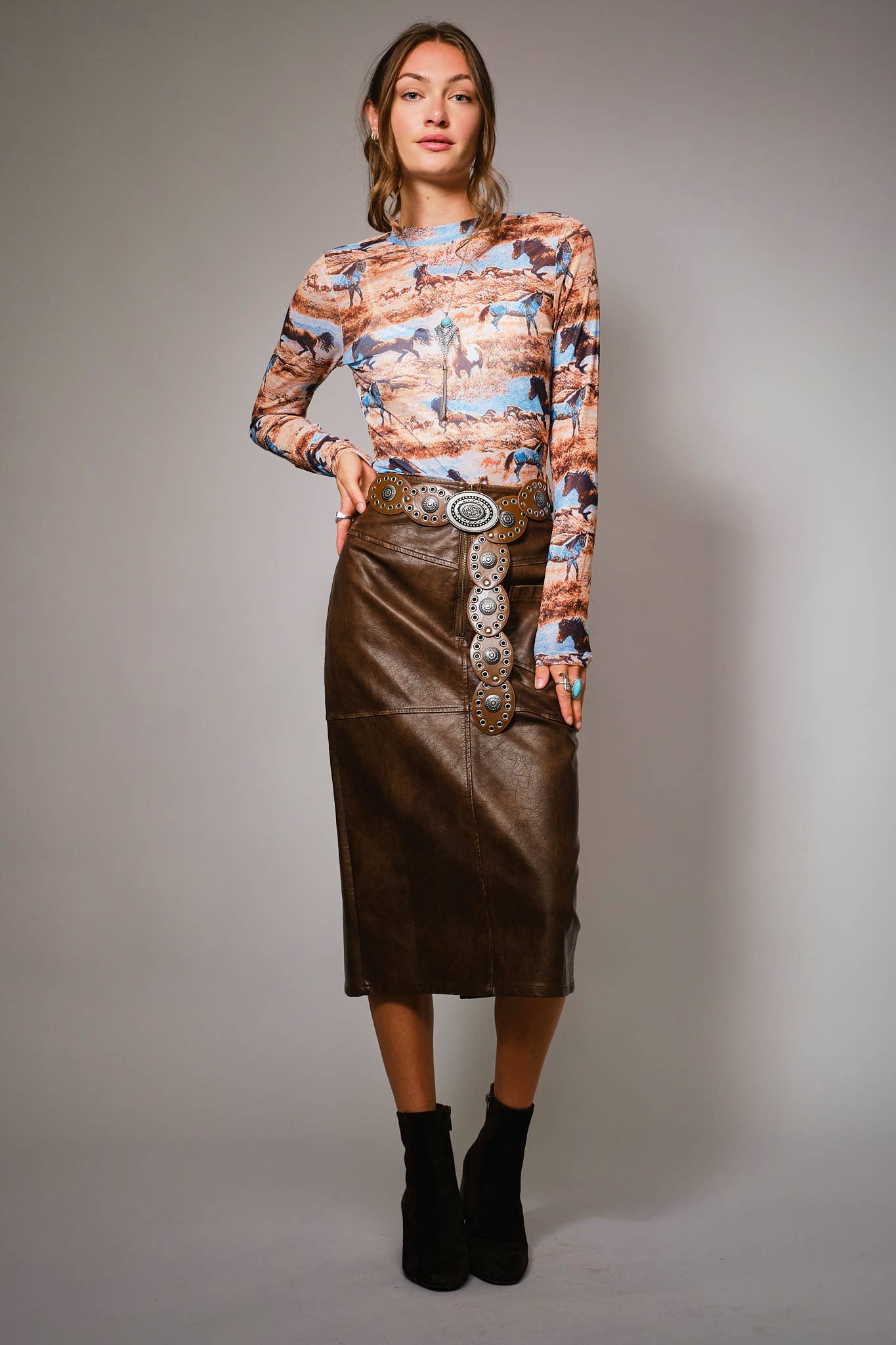 The Desert Postcard Mesh Top