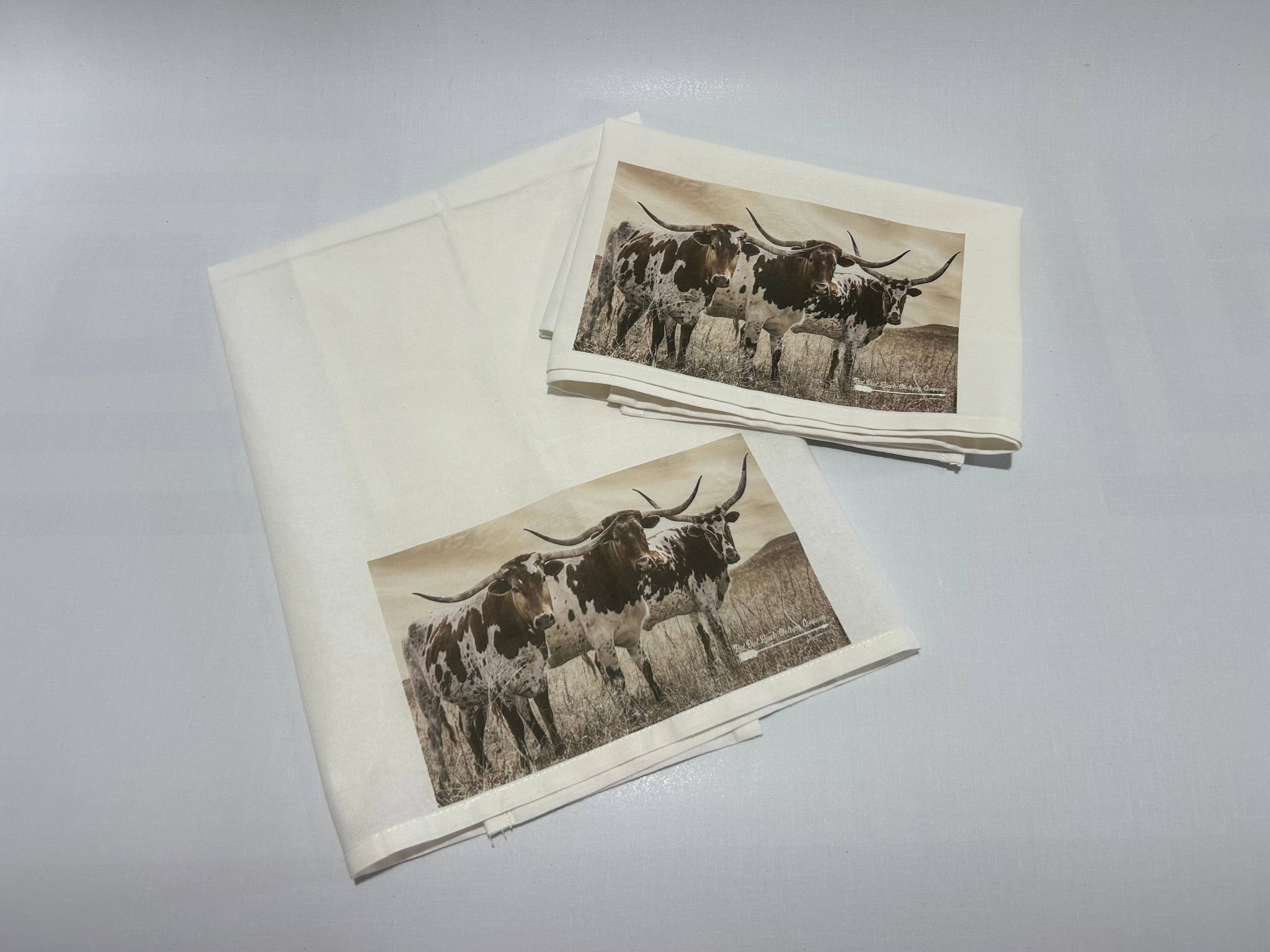 Dish Towel Longhorn Print