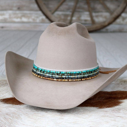 African Turquoise Stone Hat Band