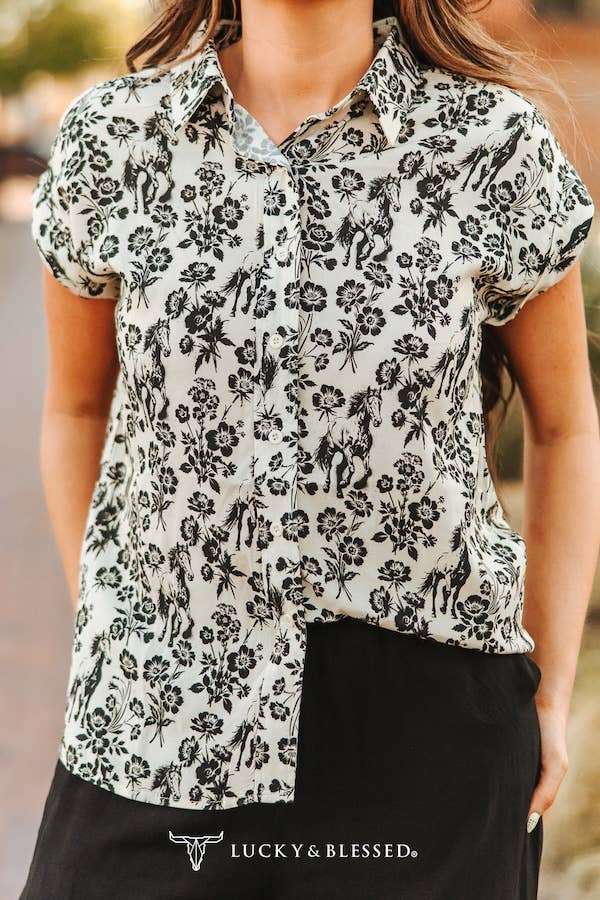 Wild Horse Floral Top