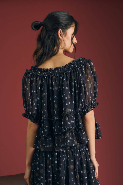The Midnight Bloom Blouse