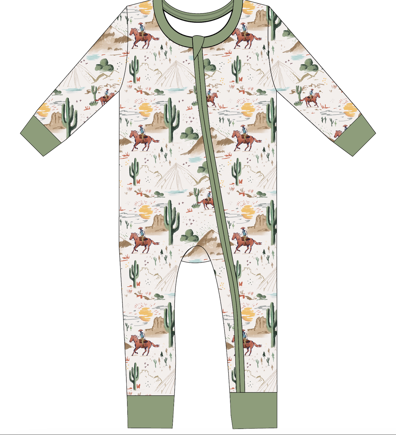 Bamboo Pajamas - Bamboo Sleeper  - Billy Western Cowboy Baby