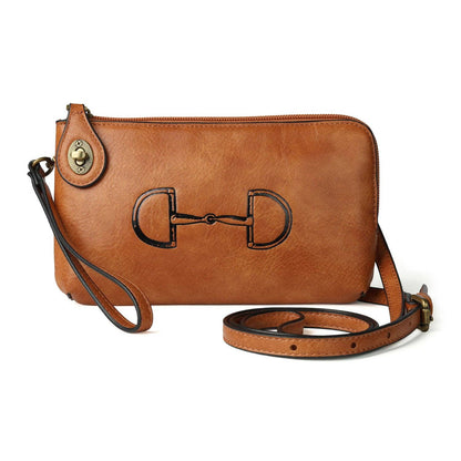 Snaffle Spirit Convertible Bag, Brown